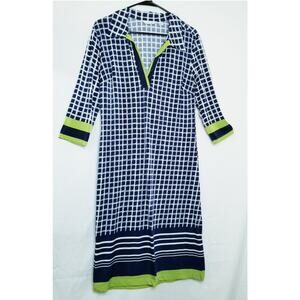 Mlle Gabrielle Career Casual Sheath Multicolor Knee Length Dress 3/4 Sleeve Sz M